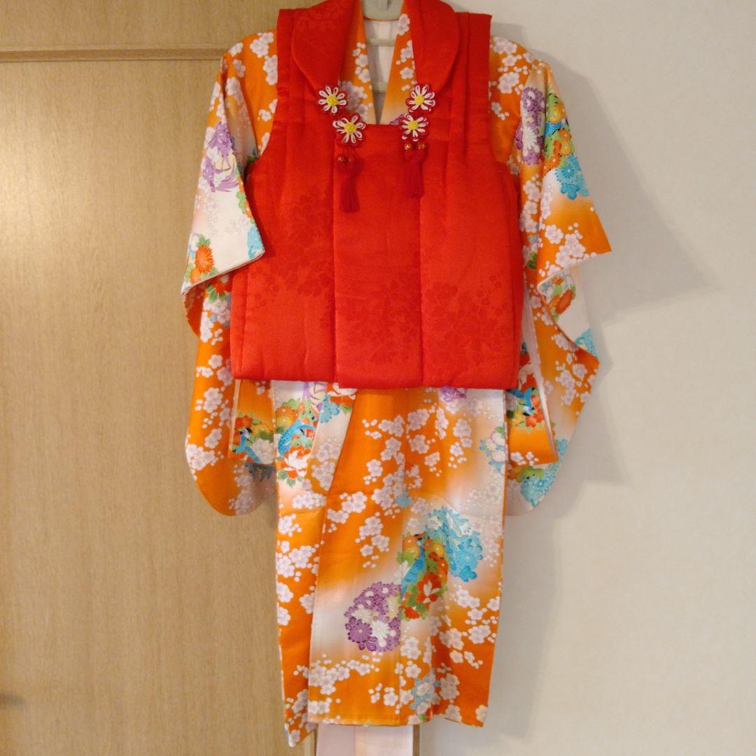 七五三　女の子被布　3歳　着物　２点セット　正絹　保管品