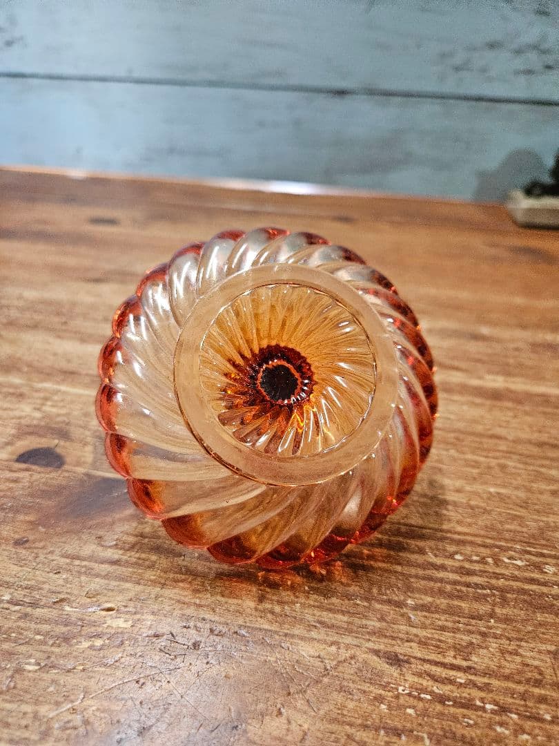 美品 オールドバカラ バンブーローズ 小型 クリスタルガラスのリングホルダー