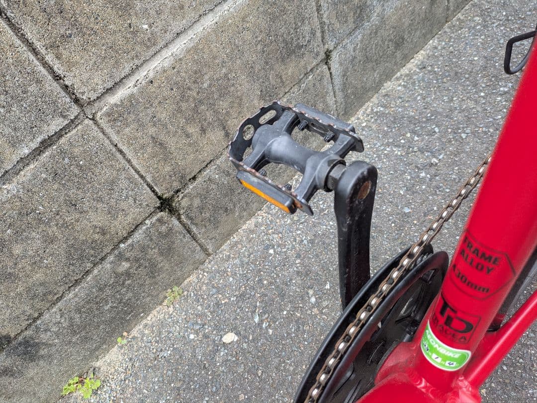 クロスバイク レッド アルミフレーム