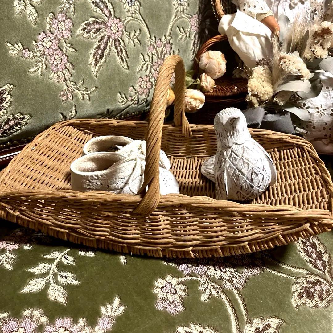 フランスアンティーク舟形パニエ　フランスアンティークパニエ