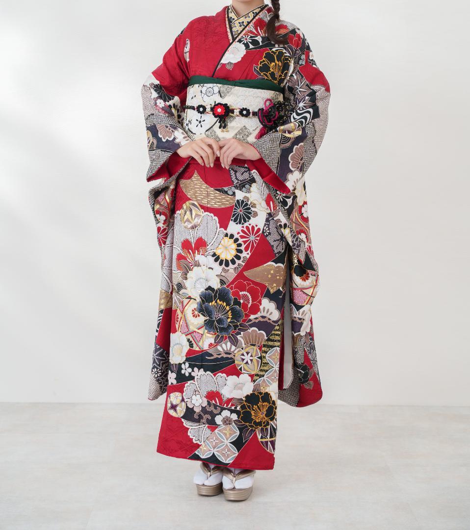 ≪美品≫正絹　振袖9点フルセット【748】【160cm~170cmの方用】