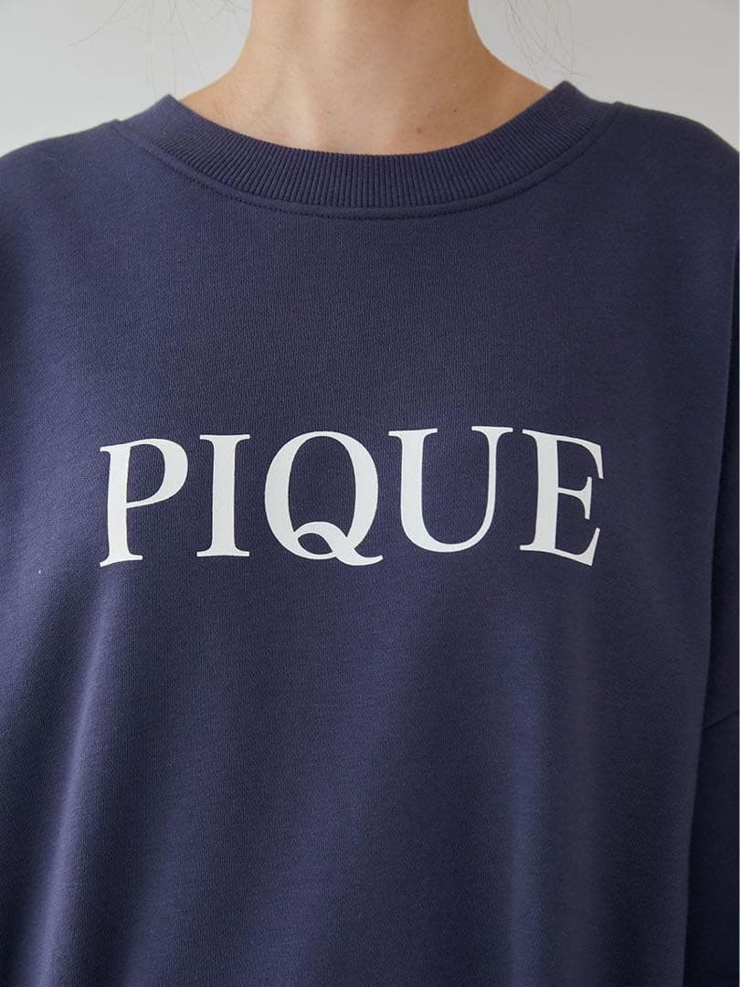 新品 ジェラートピケ スウェット 裏毛プルオーバー ネイビー