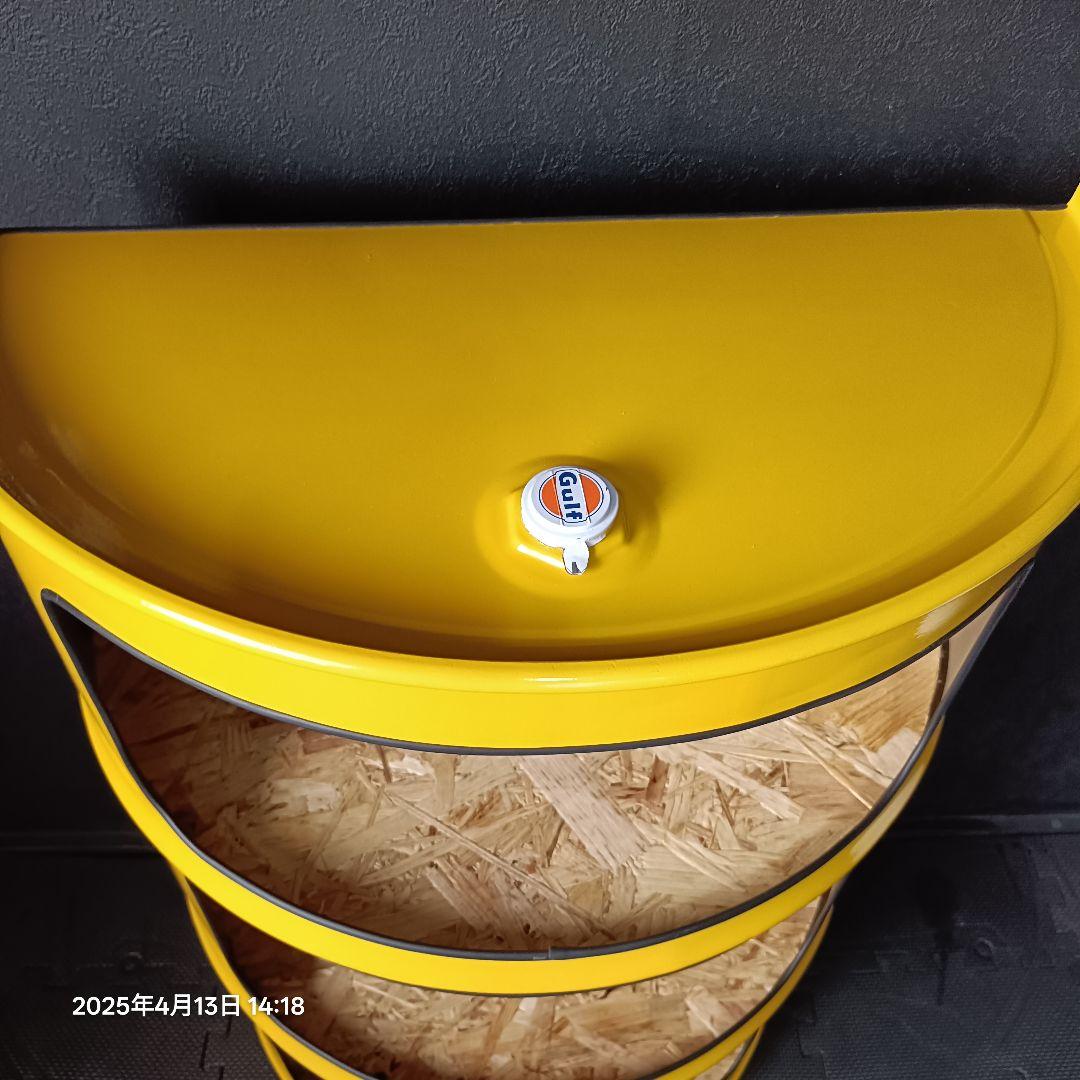 カメムシ品！200㍑ドラム缶remakeBOX３段【イエロー】