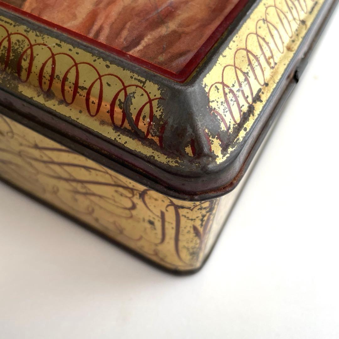 フランス　アンティーク　ビスケット缶　ブリキ缶　tin缶　ティン缶