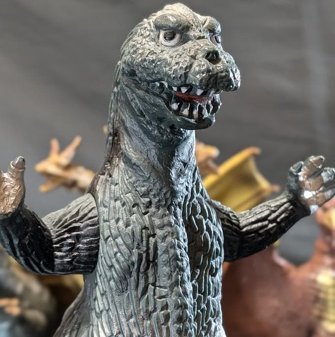 昭和ゴジラ・キングギドラ・ゴロザウルス・バラゴン他（バンダイ）ソフビ７体セット