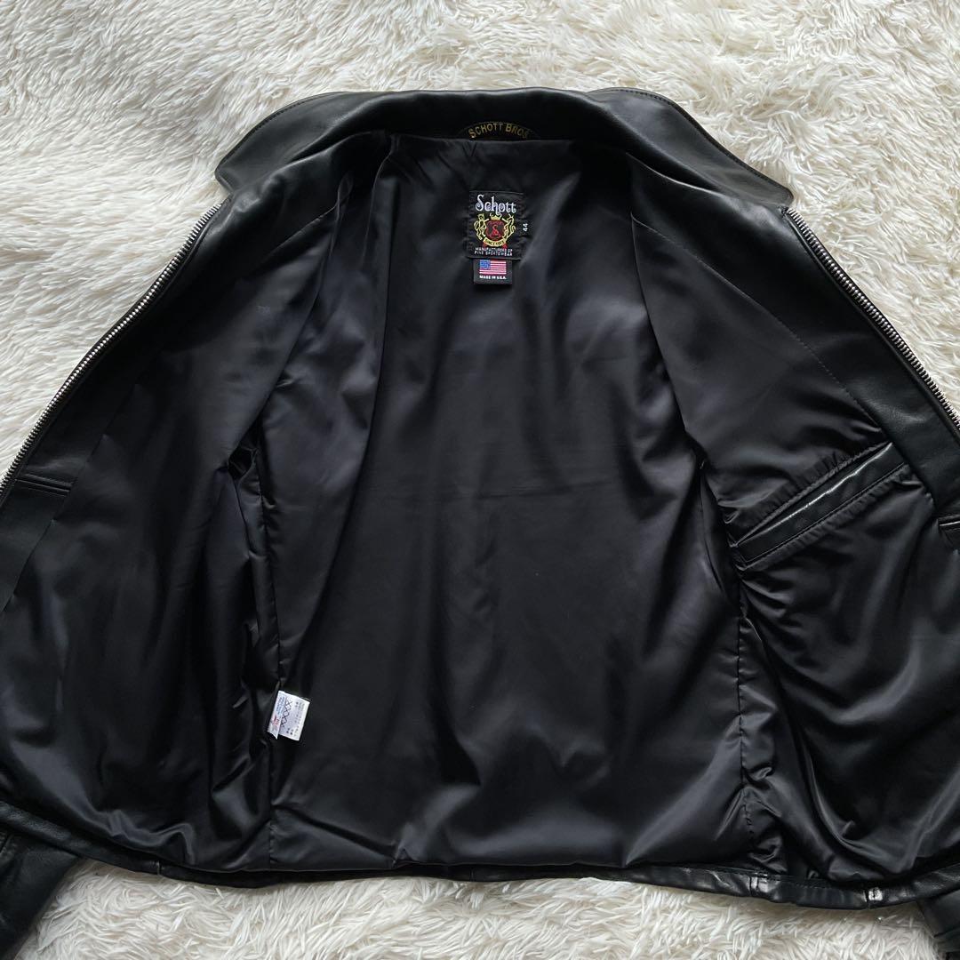 美品✨schott 103US レザージャケット　シングルライダース　44 黒