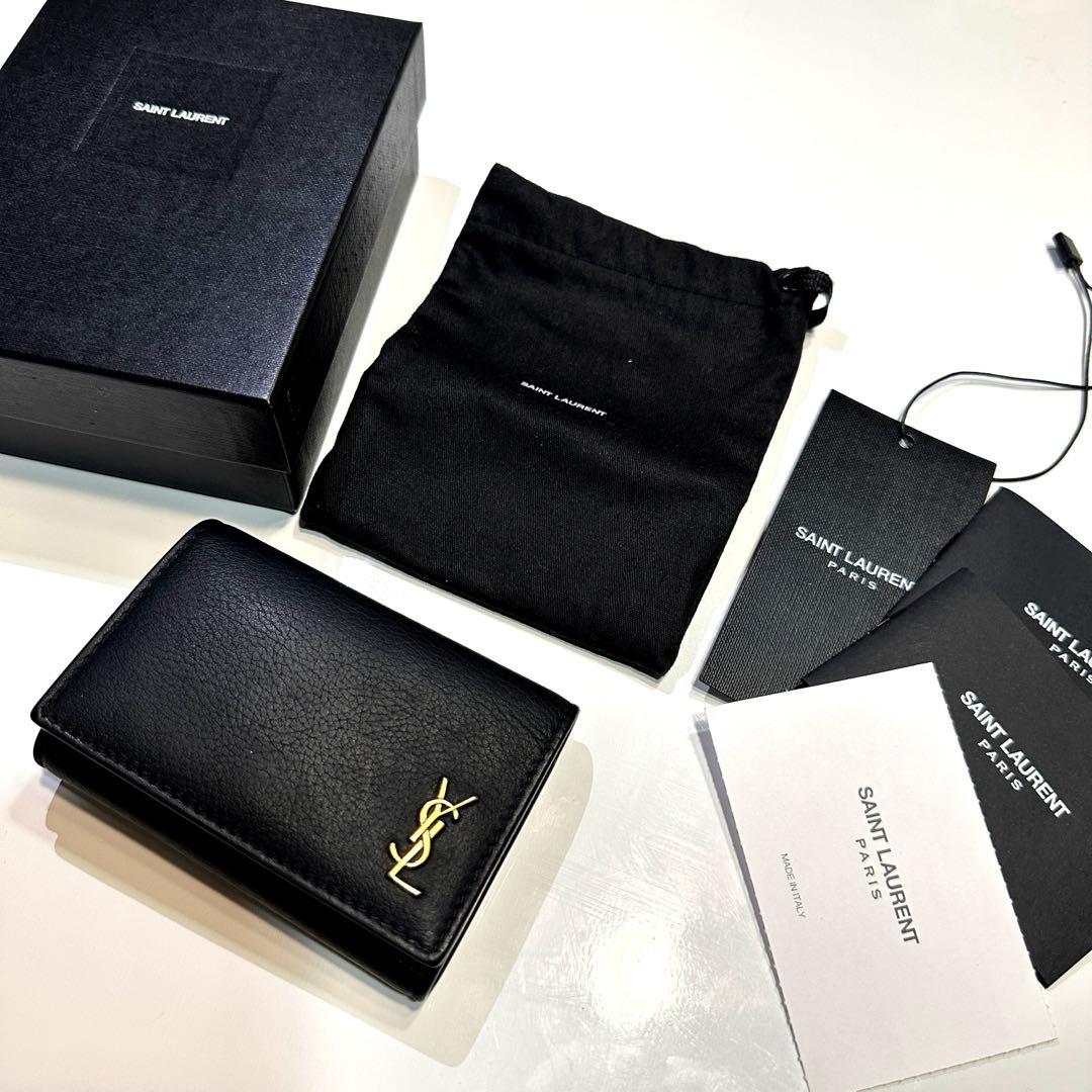 【中古】SAINT LAURENT ブラック 6連キーケース ★YSLロゴ★