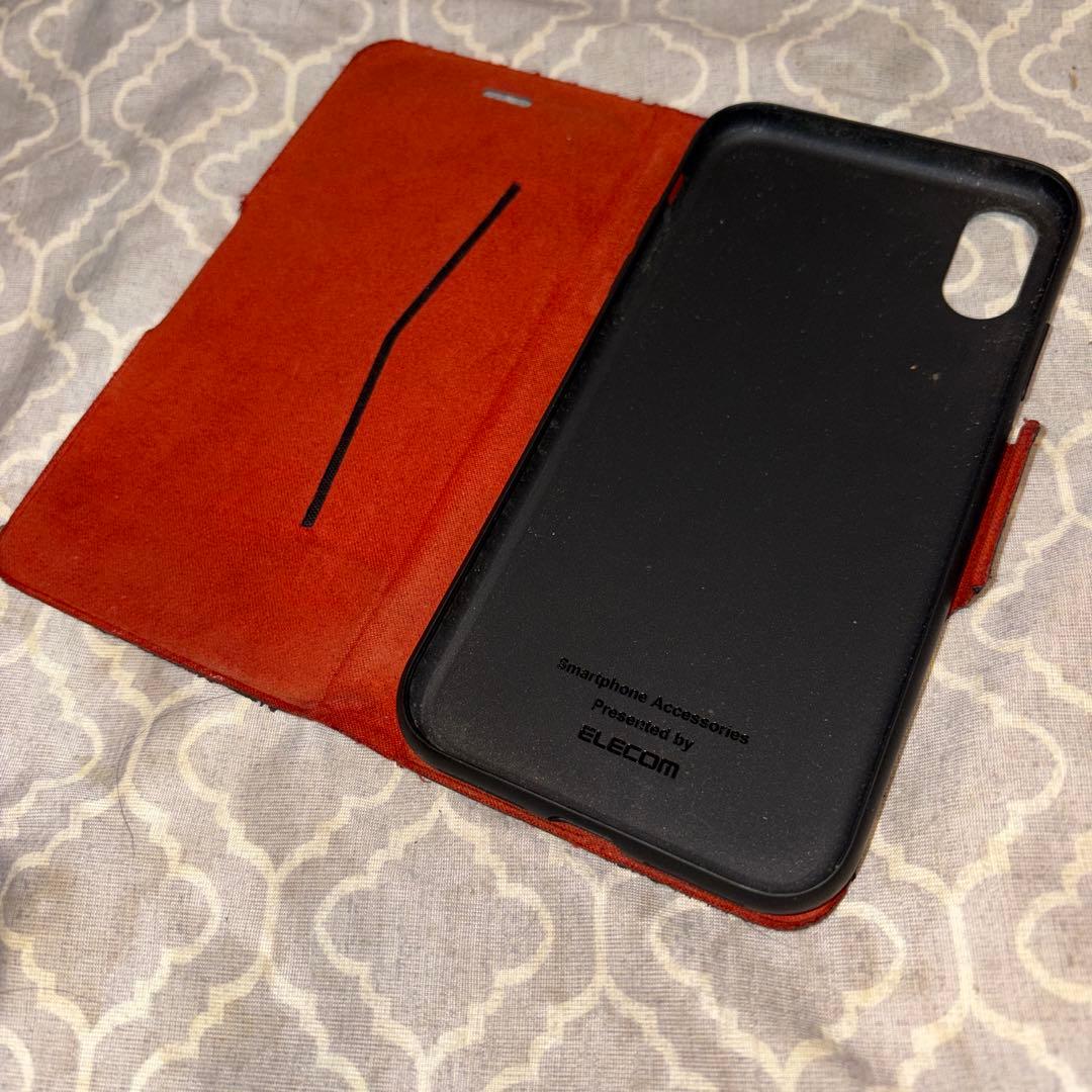 iPhone XR ブラック フリップケース付き