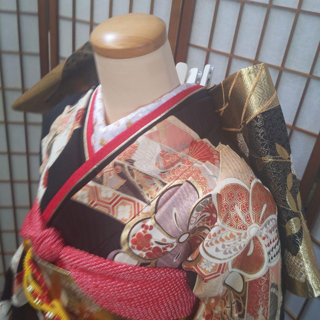 453【最終価格】古典柄　和モダン【正絹振袖7点フルセット】成人式卒業式謝恩会