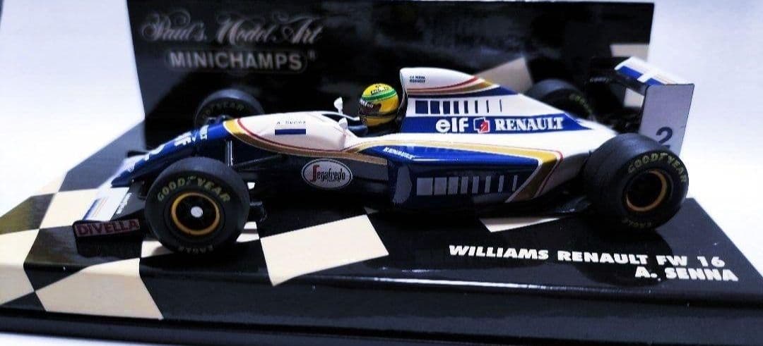 ミニチャンプス セナコレ 1/43【 ウィリアムズ・ルノーFW16 】本体美品☆
