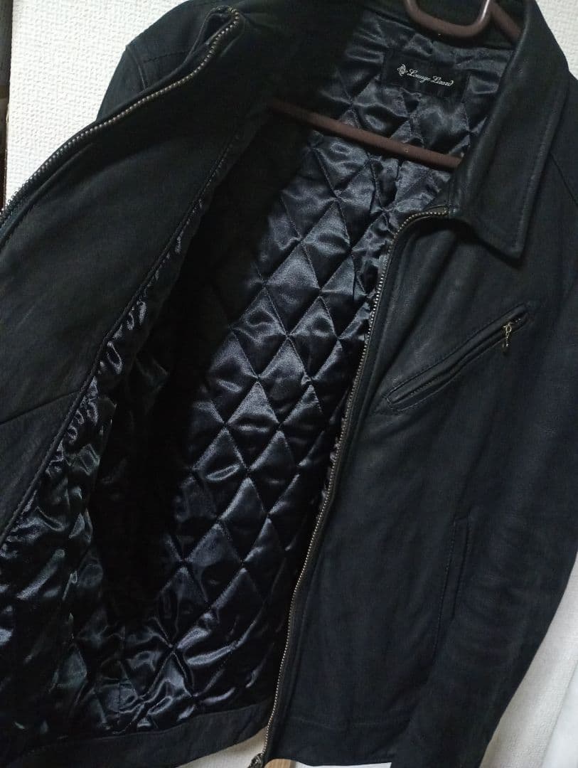 最終値下げ！定価10万以上！ラウンジリザード　本革シングルライダースジャケット