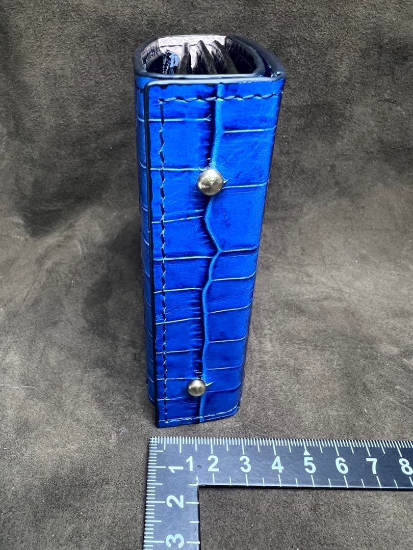 エムピウ ミッレフォッリエ　同型　本革財布　クロコダイル型押しレザー