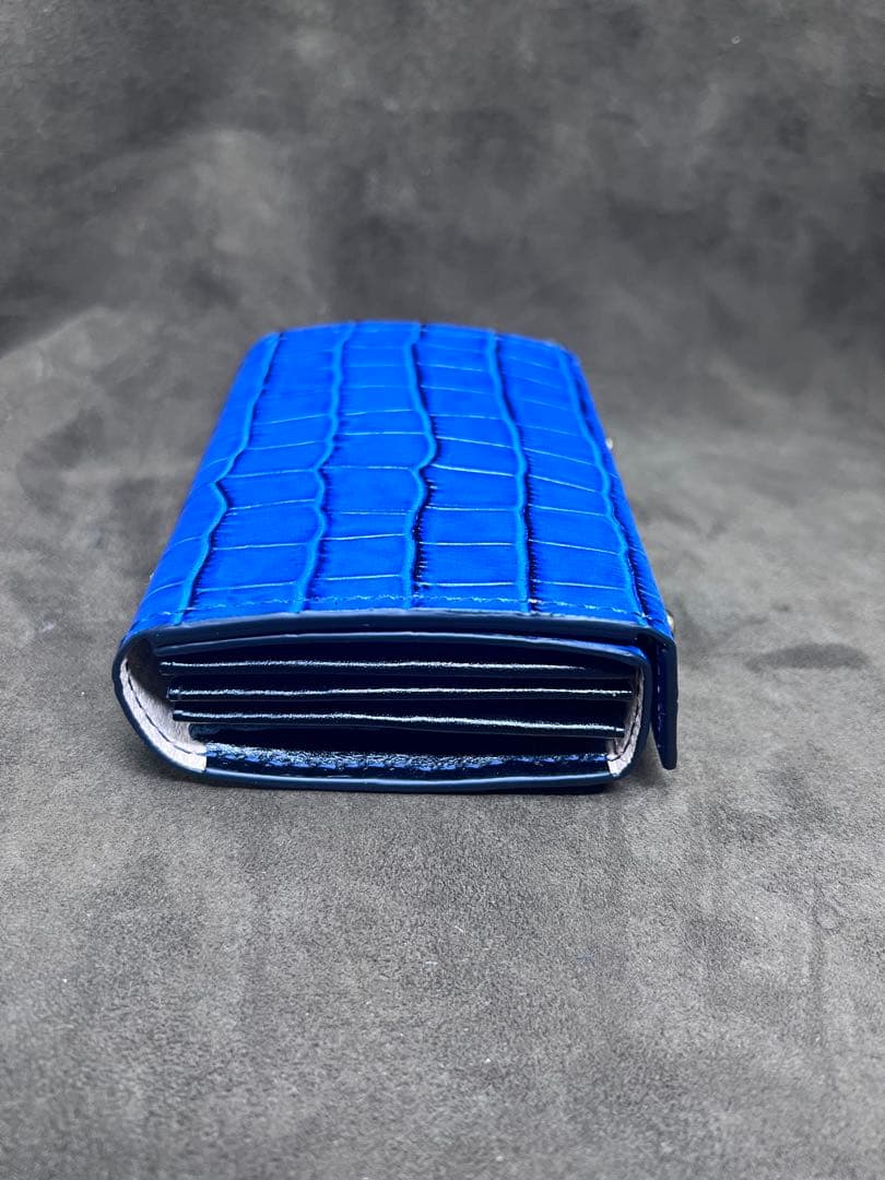 エムピウ ミッレフォッリエ　同型　本革財布　クロコダイル型押しレザー