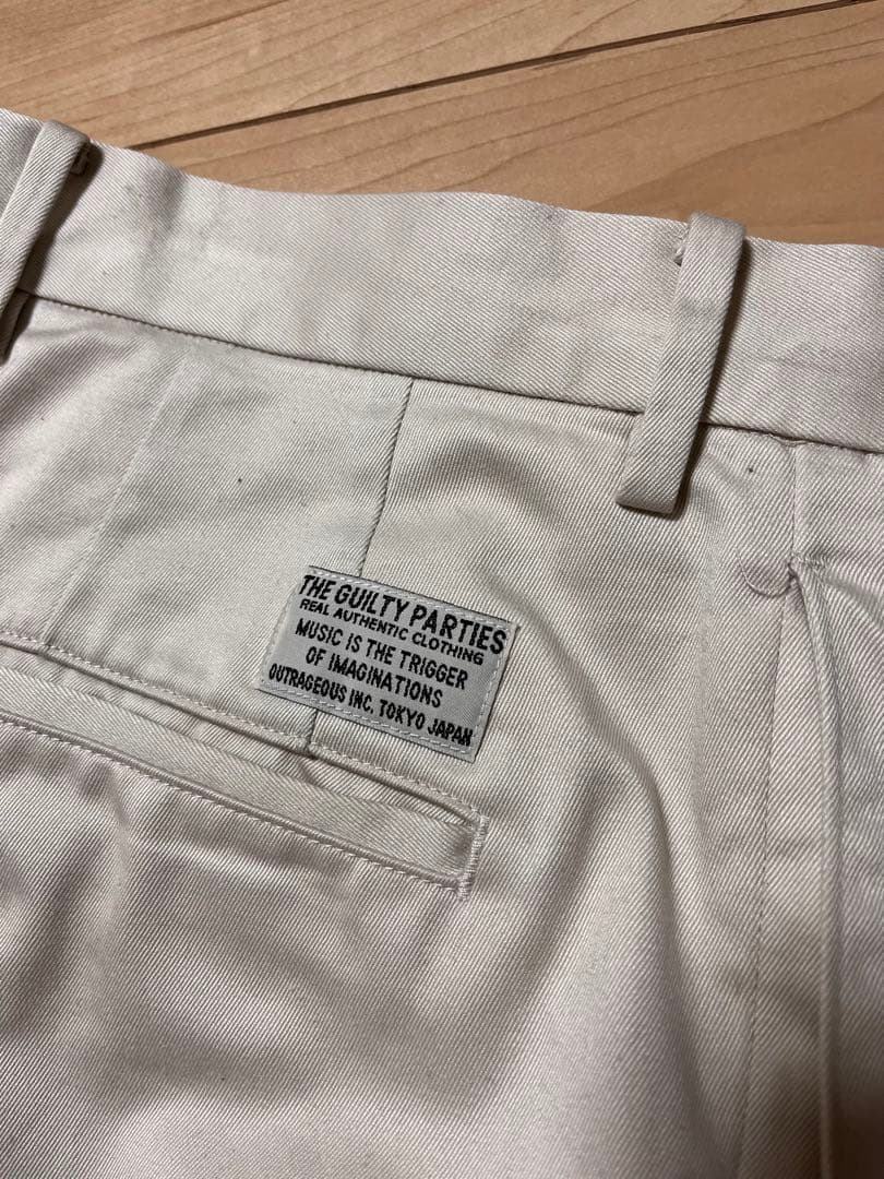 パンツ WACKOMARIA DOUBLE PLEATED CHINO TROUSERS