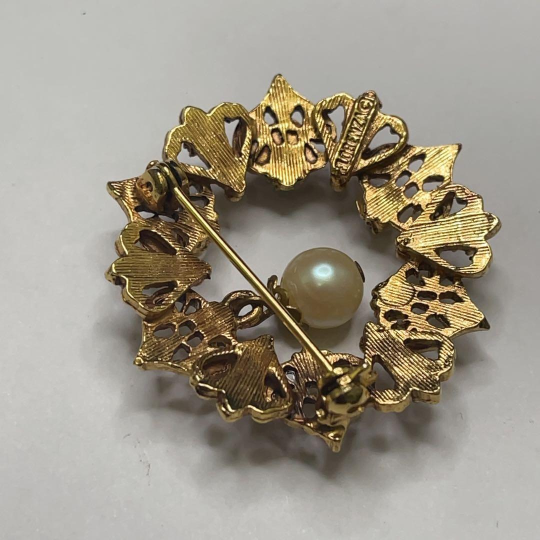 ヴィンテージ フロレンザ Florenza ブローチ パール ターコイズ