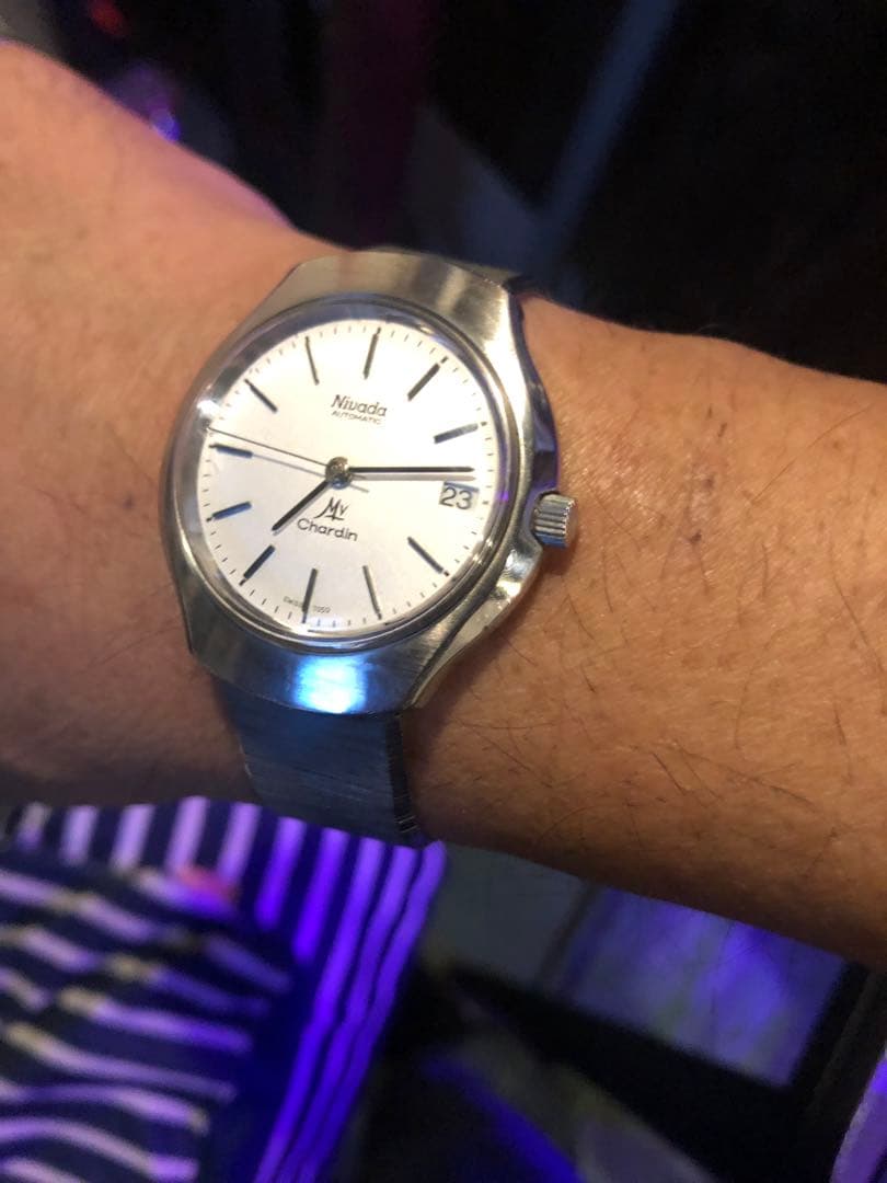 美品★稼動良好★ニバダ　シャルダン　自動巻　ヴィンテージ　メンズ　腕時計