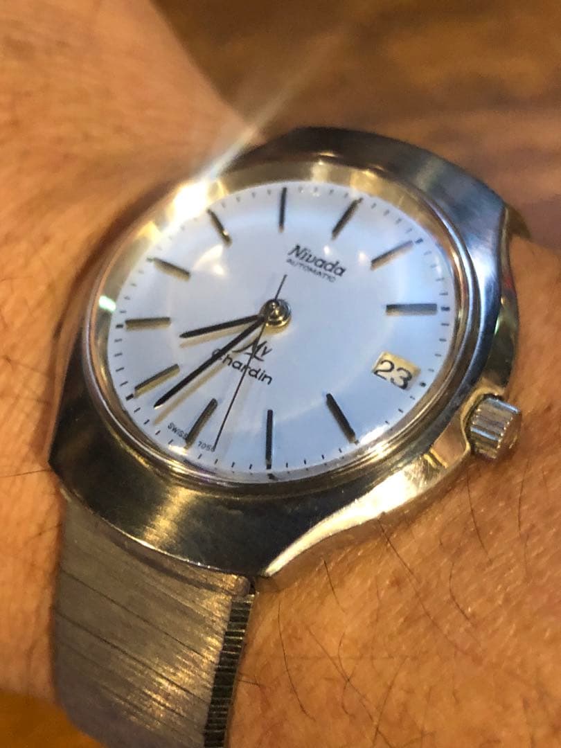 美品★稼動良好★ニバダ　シャルダン　自動巻　ヴィンテージ　メンズ　腕時計