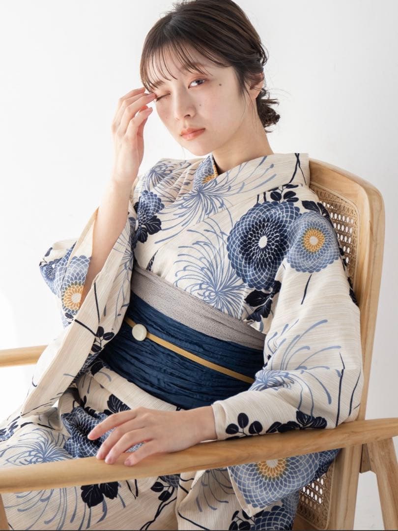 ゆかた館グレース　浴衣　Mサイズ　帯　下駄