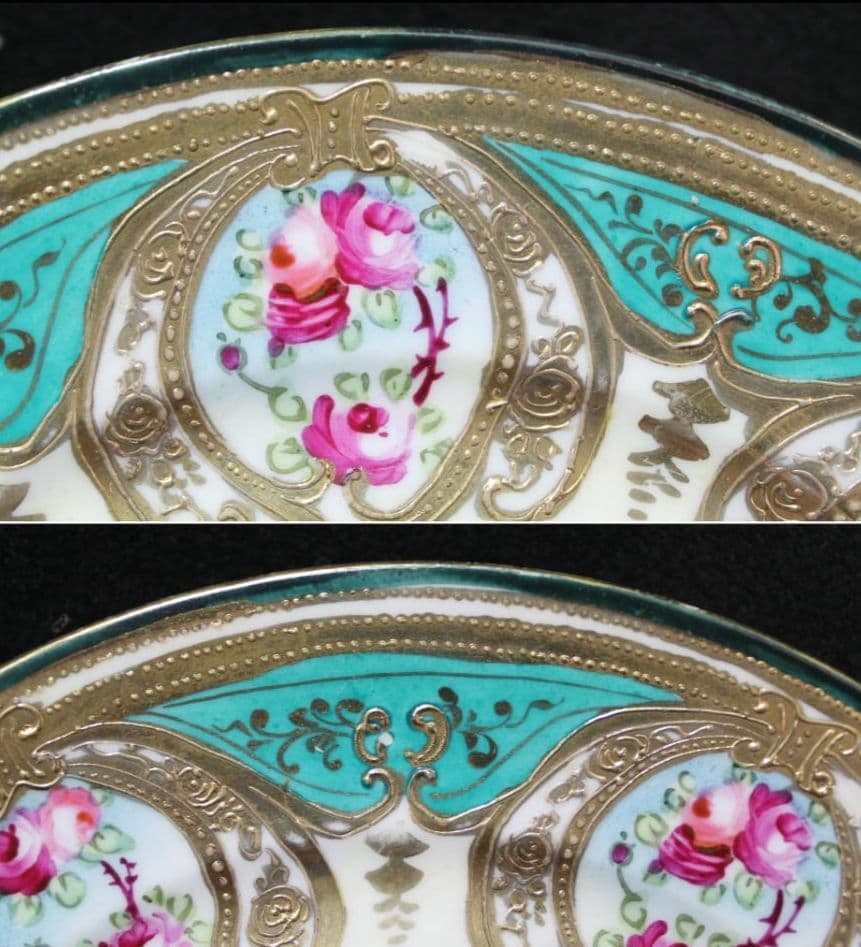 希少 アンティーク オールドノリタケ メイプルリーフ刻印 皿