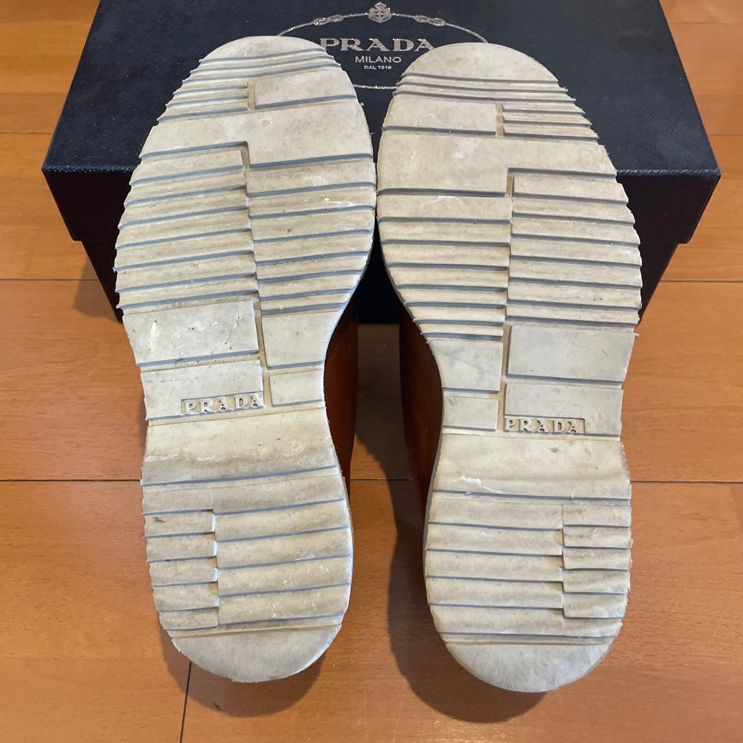 PRADA レザーモカシンシューズ