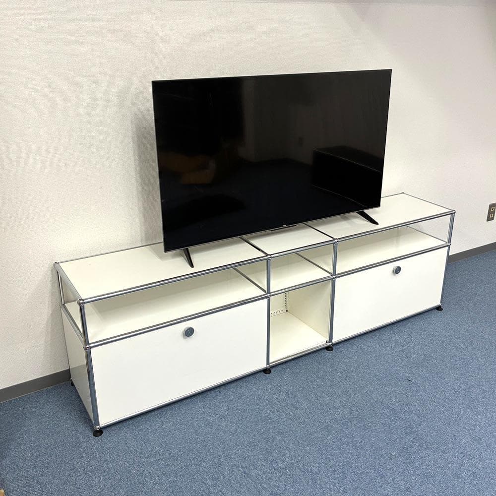 中古 USMハラー｜キャビネット テレビボード 3列2段 ピュアホワイト