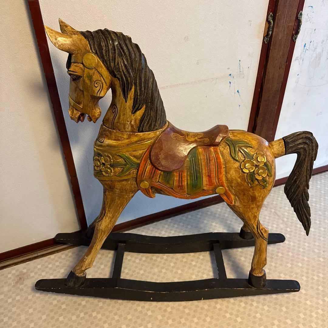 木製 ロッキングホース 【木馬】100cm