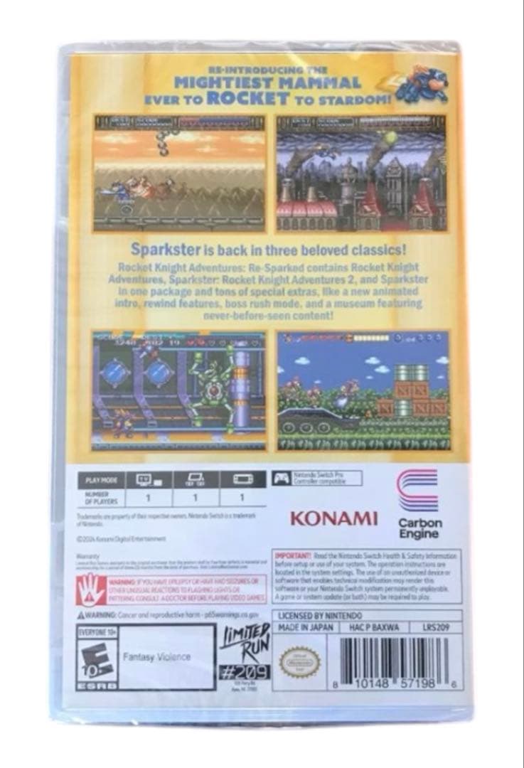 スパークスター ロケットナイトアドベンチャーズ 北米版 switch スイッチ