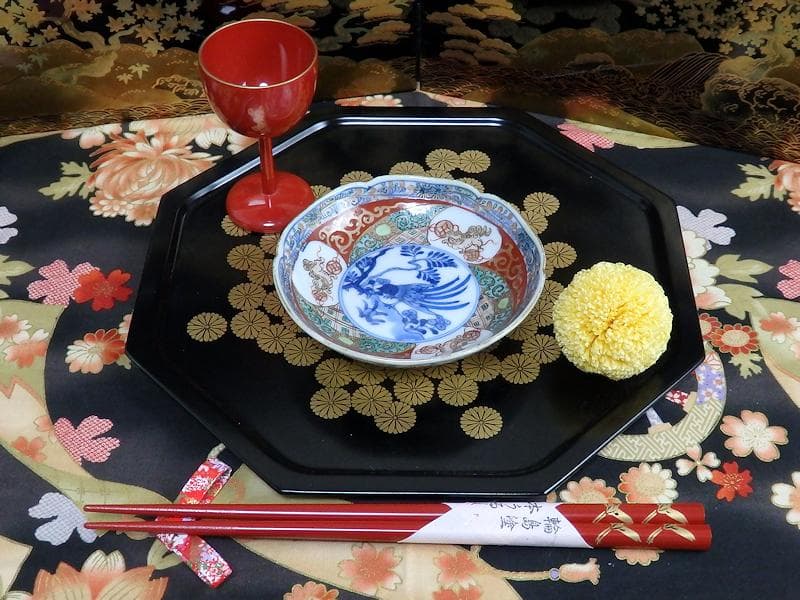 古伊万里　金襴手　玉乗り獅子に鳥の図　３寸半皿　５枚　066AS-CIf