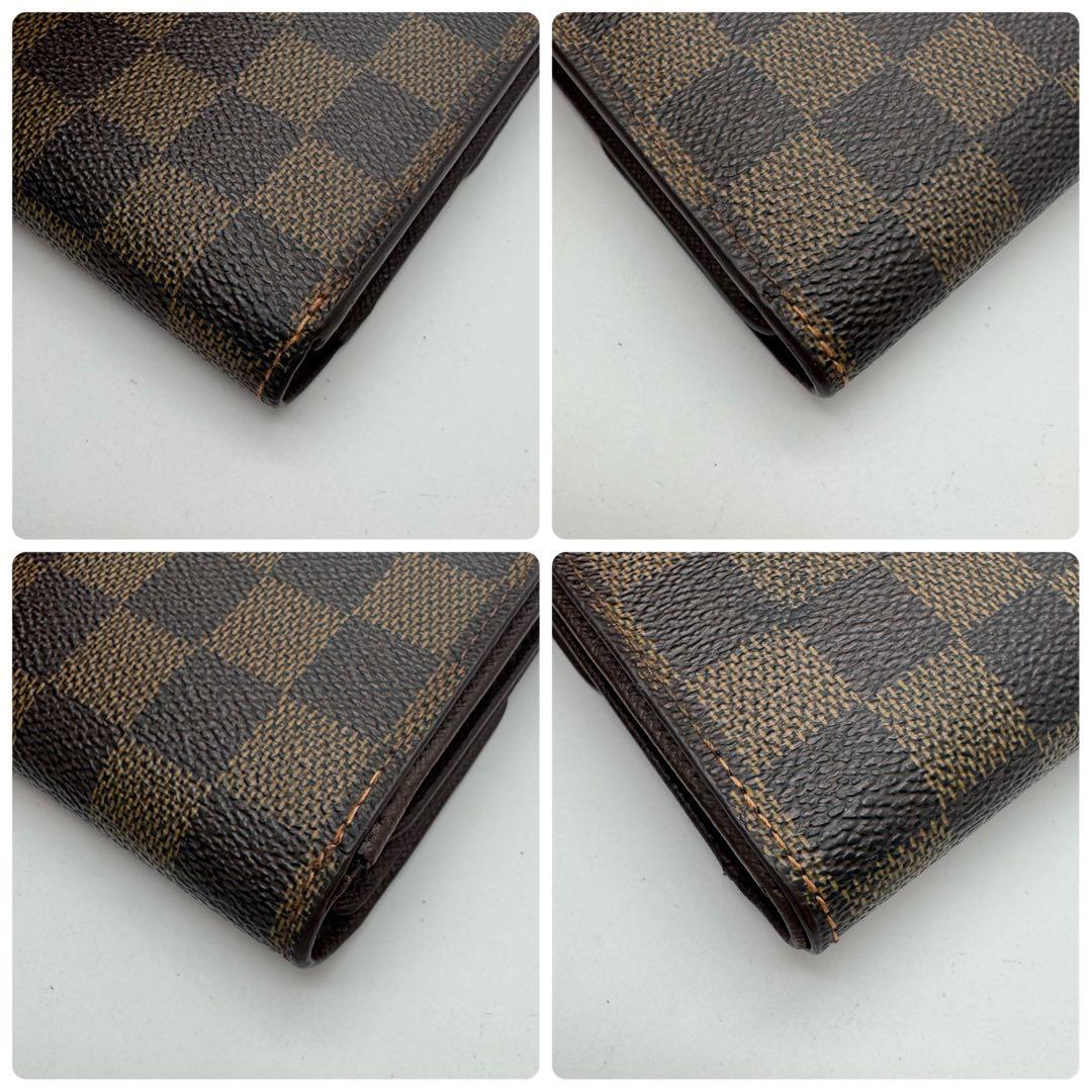 美品✨️ルイヴィトン　ダミエ　ポルトトレゾール　エテュイパピエ　三つ折り財布