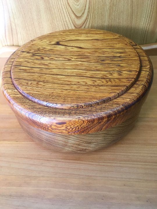 茶びつ　茶櫃　天然杢