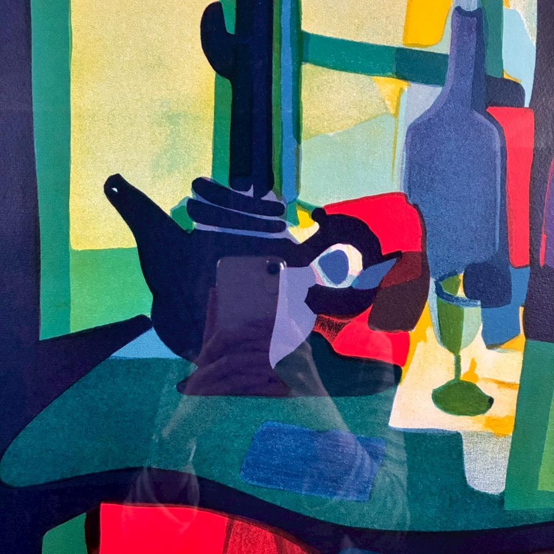 マルセル・ムーリー「静物」リトグラフ 直筆サイン入り 額縁入り フランスの画家