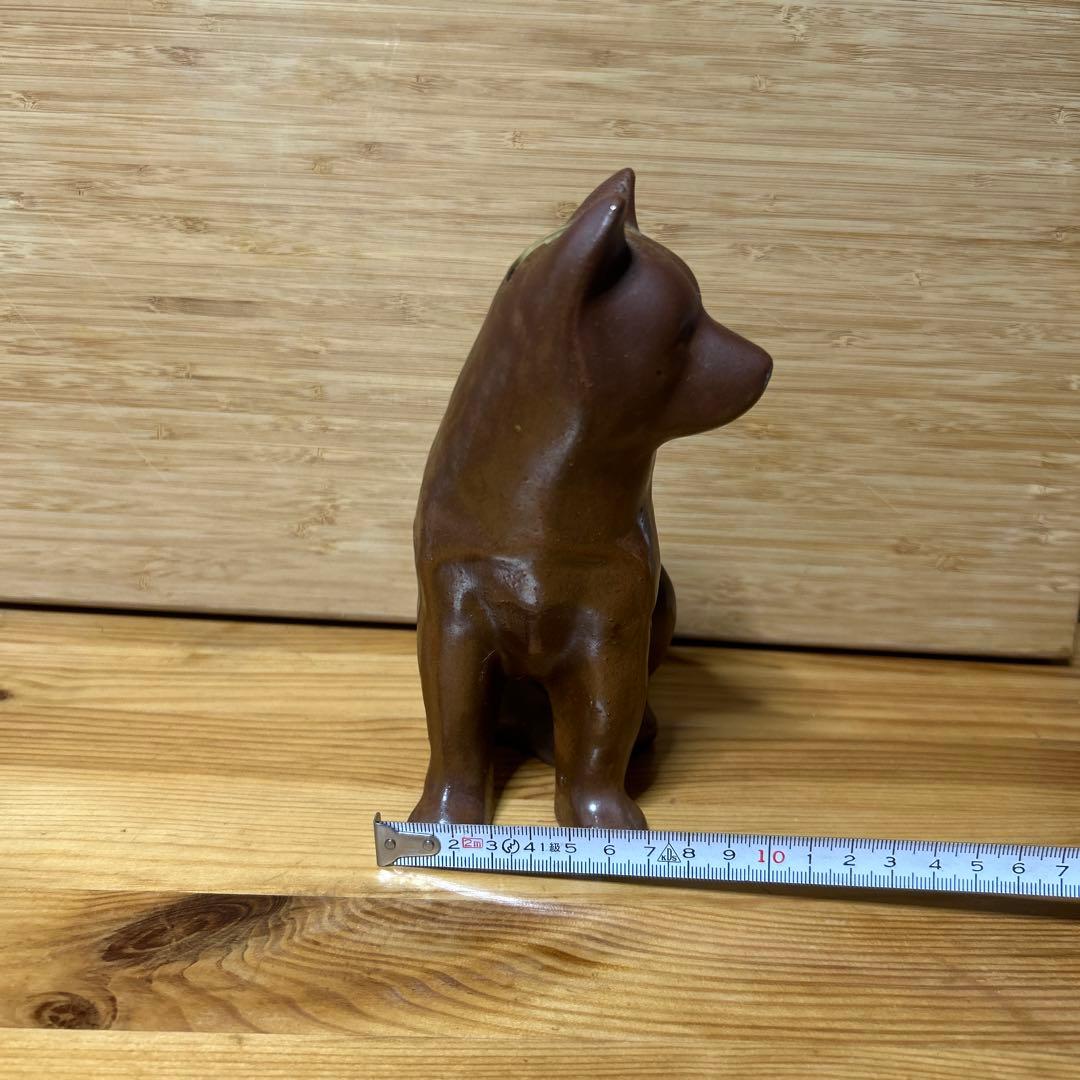 陶器 【丹波立杭焼】犬の置物 茶色　焼き物