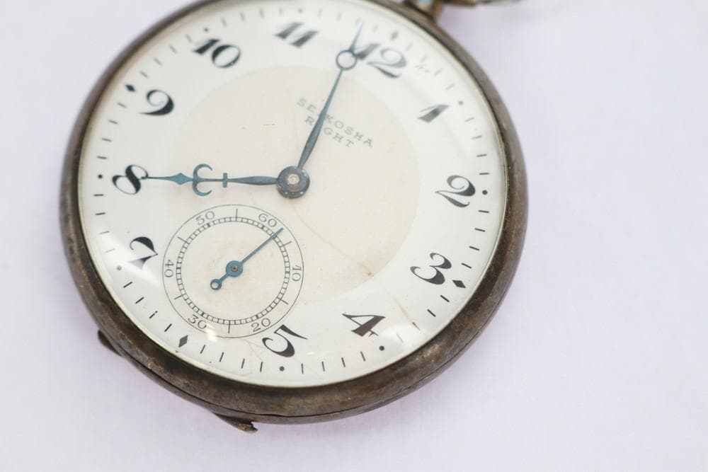 ◆精工舎懐中時計手巻きライトSEIKOSHA RIGHT 陸軍大臣賞 09074