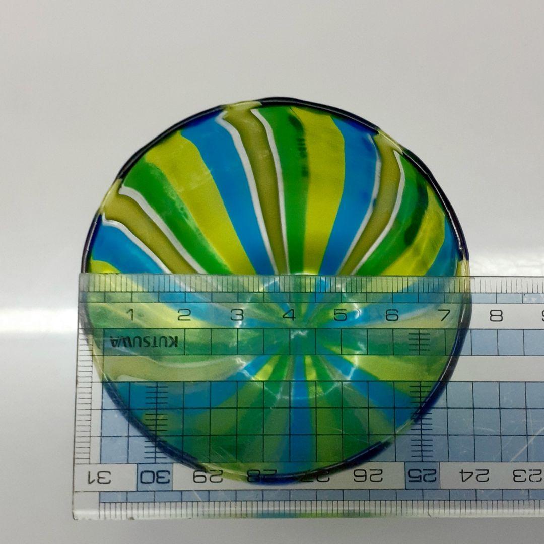 MURANO ムラノ 水色 グリーン イエロー ライン グラス