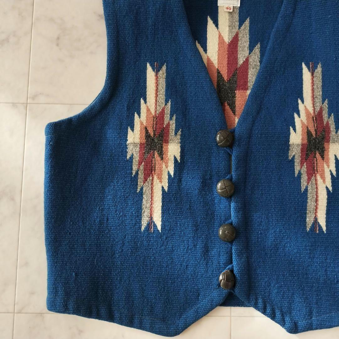 希少 赤タグ ORTEGA’S ブルー 40 ポインテッドチマヨベスト オルテガ