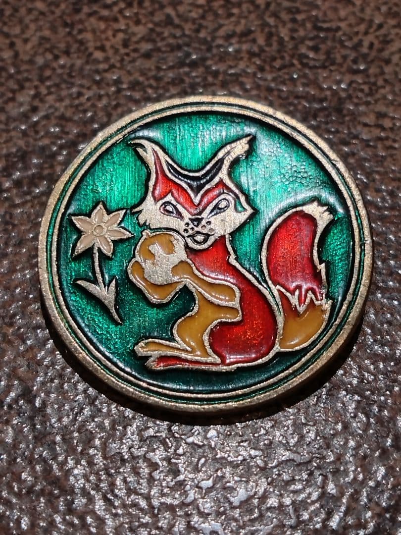 アンティーク キツネの型バッジ ソビエト連邦 1970年代