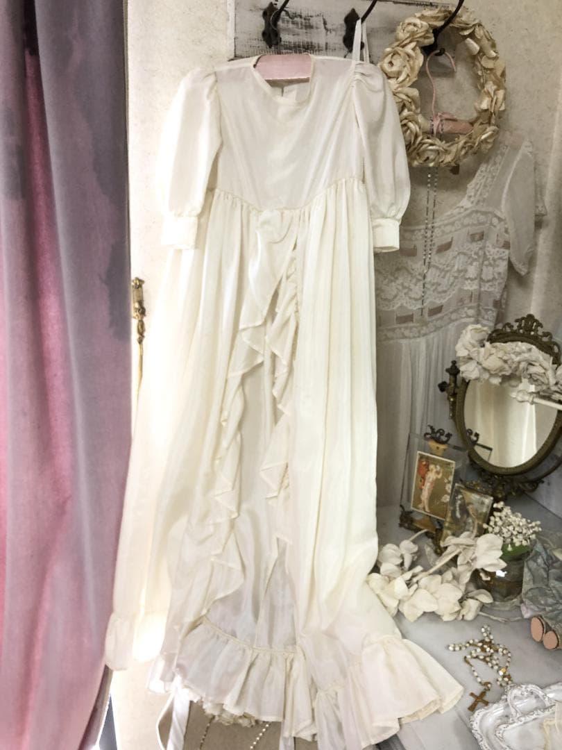 フランスアンティーク　コミュニオン　ドレス　初聖体   ハンガー付き