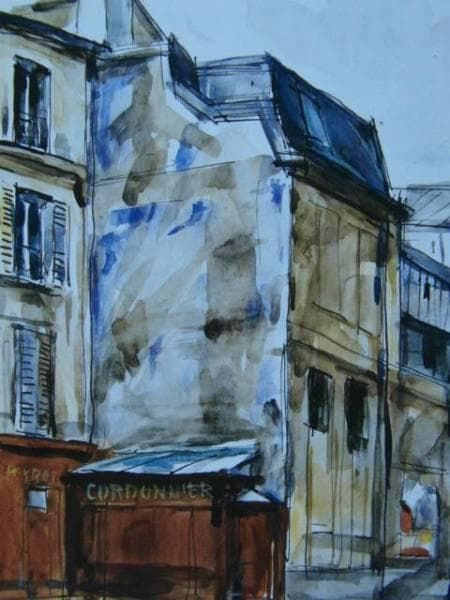 荻須　高徳、フラン・ブールジョワ街、希少画集画、新品額付