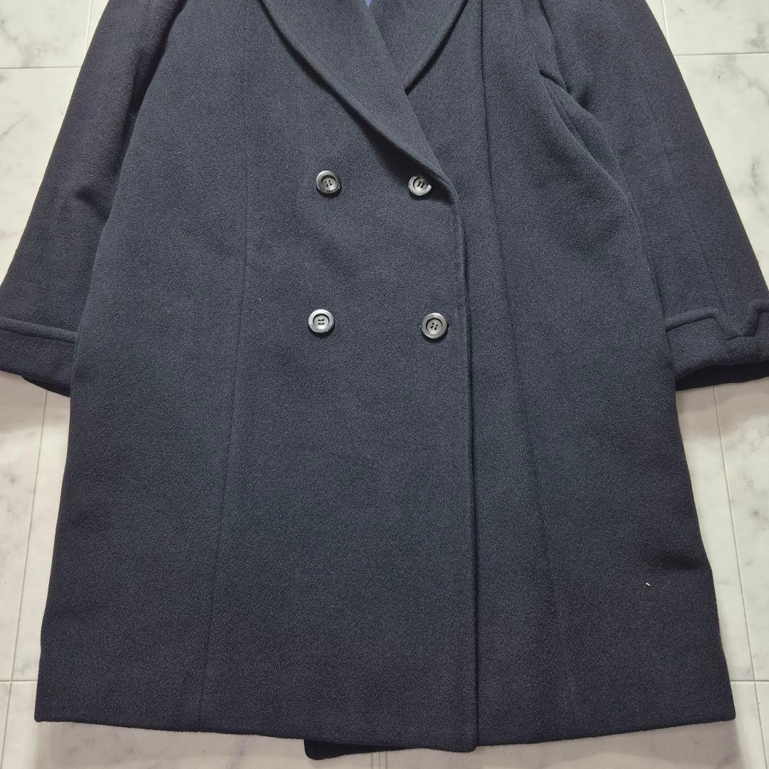【美品】バーバリー カシミヤ100％ ダブルチェスターコート M