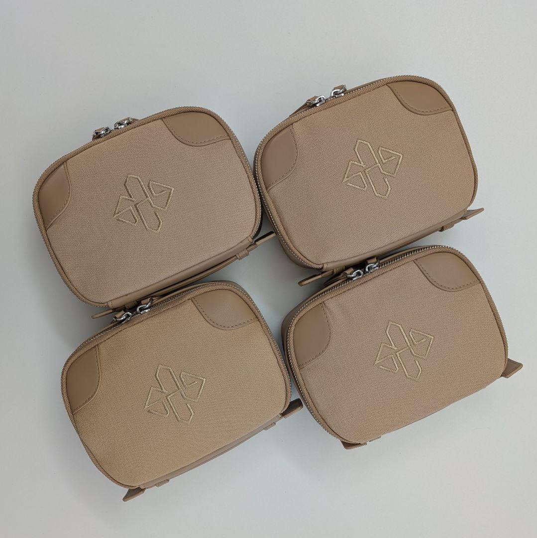 【新品・未使用】エッティンガー　トラベルポーチ　化粧ポーチ　ベージュ　４個セット