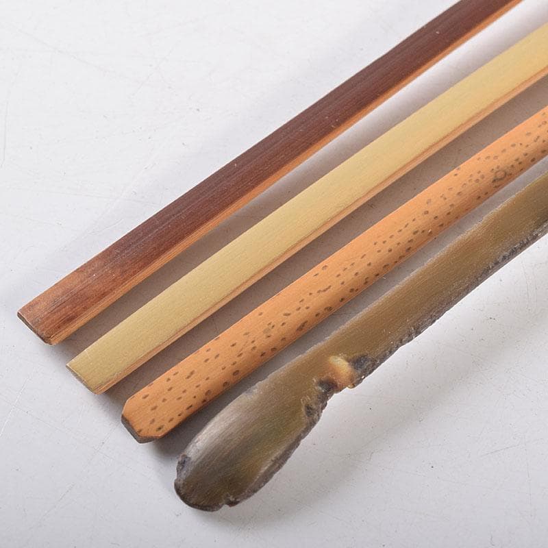 茶道具　若松文　黒楽茶碗　宗室　茶杓　三本　匙　一本　時代箱付　M　R8692B