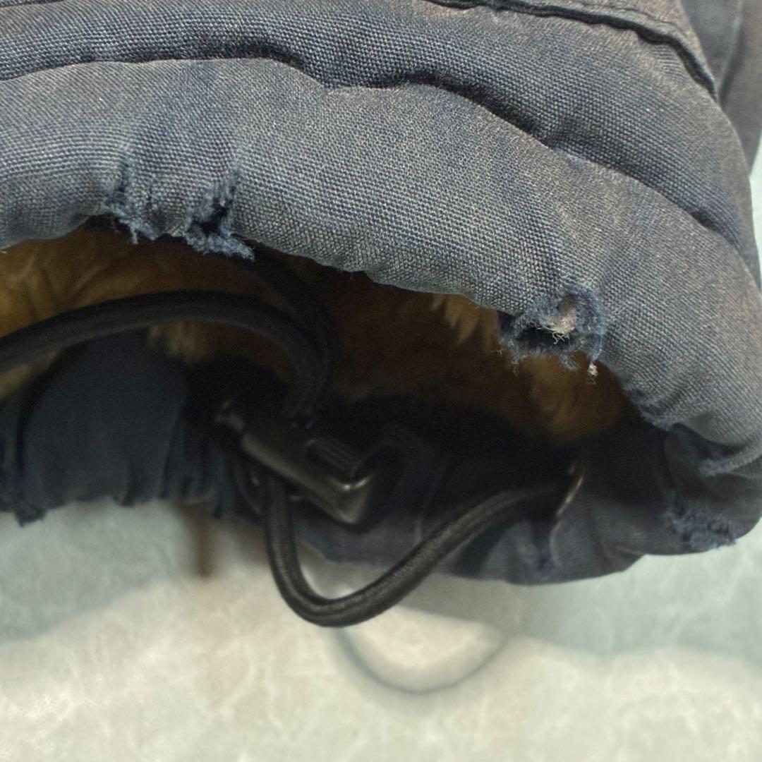 カーハート 裏ボア ダック地パーカー ネイビー アメカジ ストリート ワーク