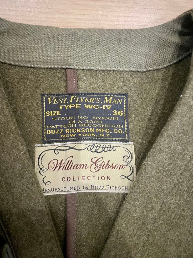 Buzz Rickson Type WGC-IV ベスト 36