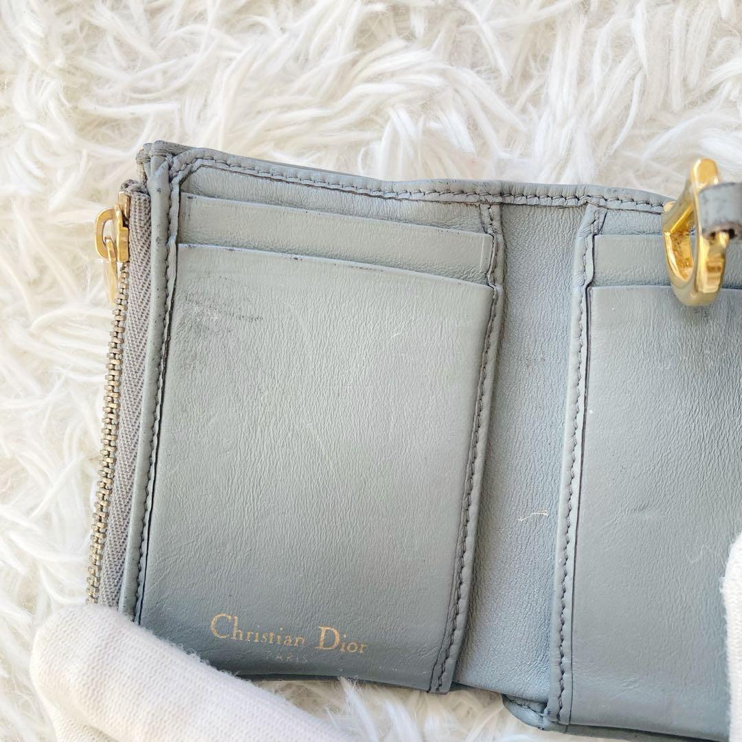 Dior 三つ折り財布 サドル ロータスウォレット オブリーク　ミニウォレット