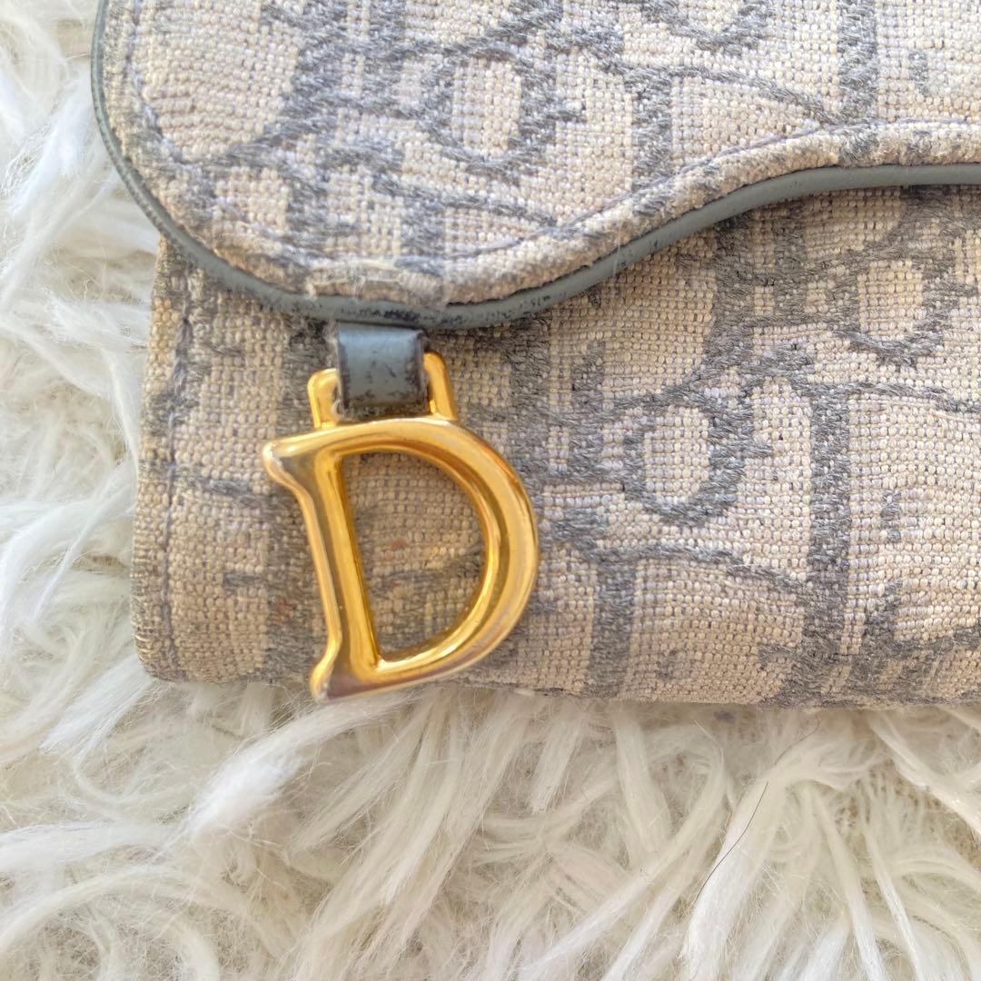 Dior 三つ折り財布 サドル ロータスウォレット オブリーク　ミニウォレット