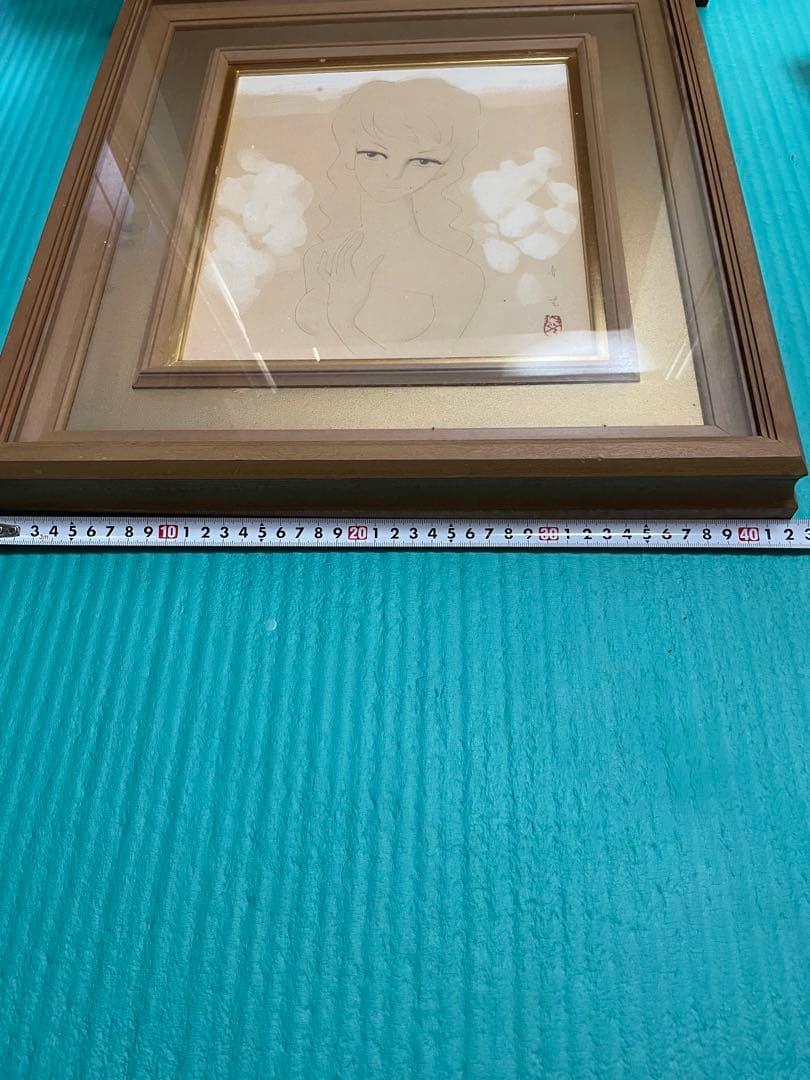 東郷青児　水彩画　「少女」