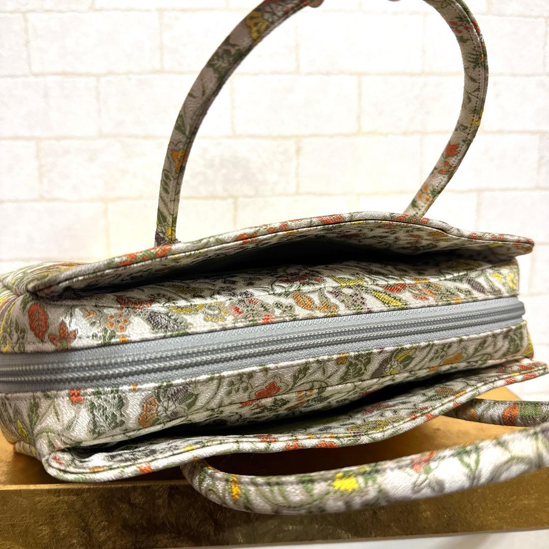 正絹 早雲寺文台裂文様 常きわ 利休バッグ 和装バッグ 名物裂