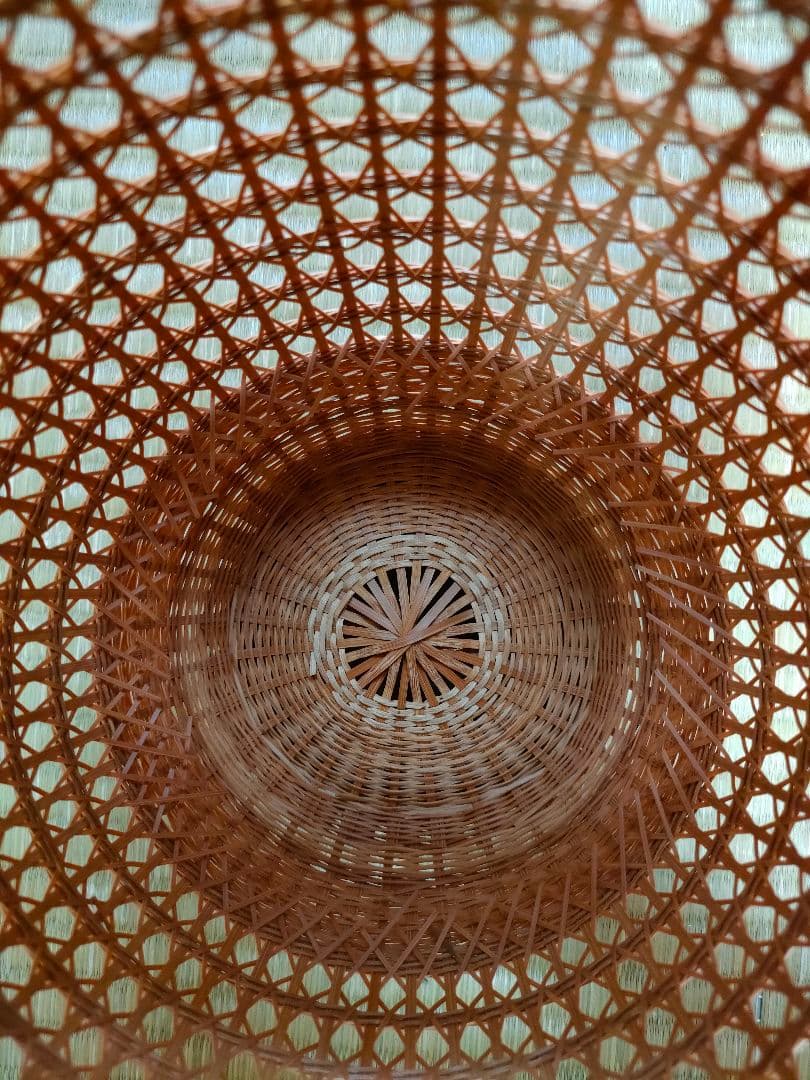 竹花籠　レトロ　竹細工　竹籠　花籠　茶道具　耳付き　生花　竹清　竹清堂