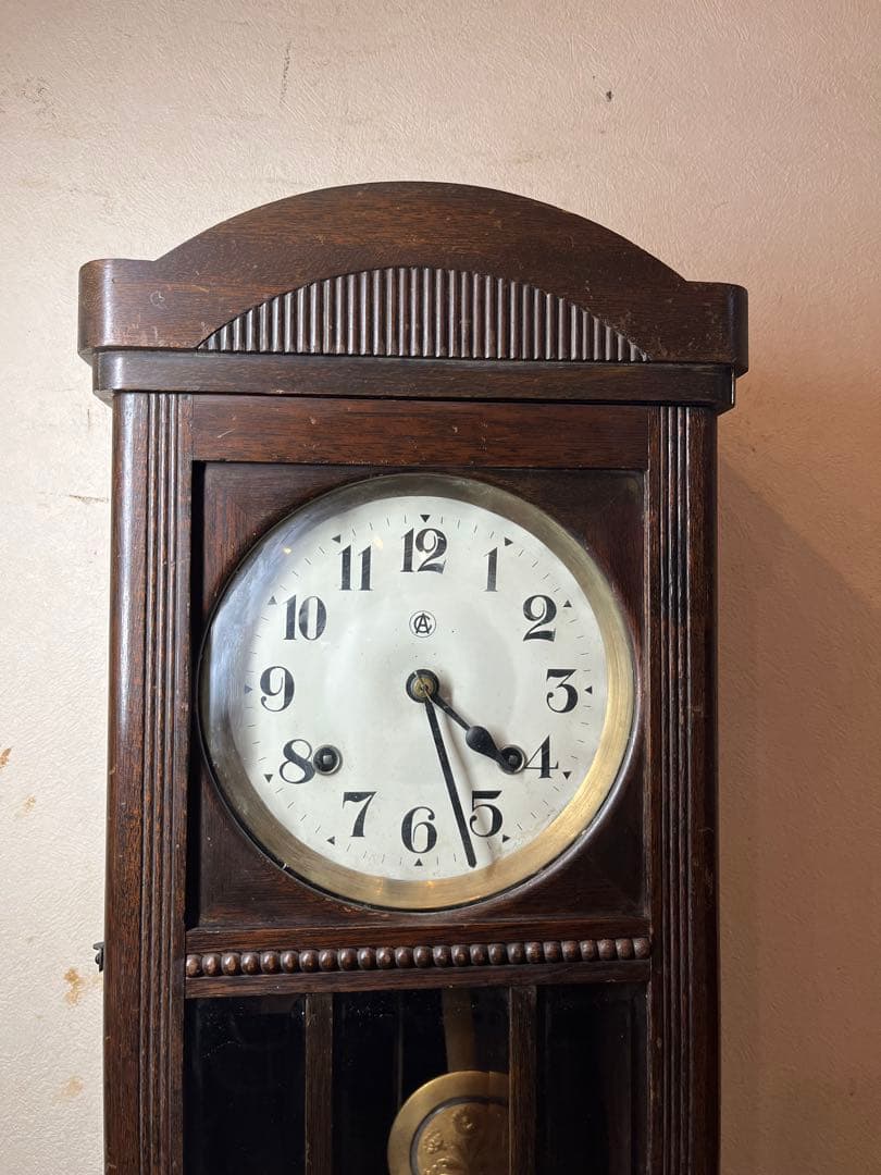 愛知時計　ドイツ仕様　柱時計　古時計　振り子　ゼンマイ　ボンボン　レトロ　精工舎
