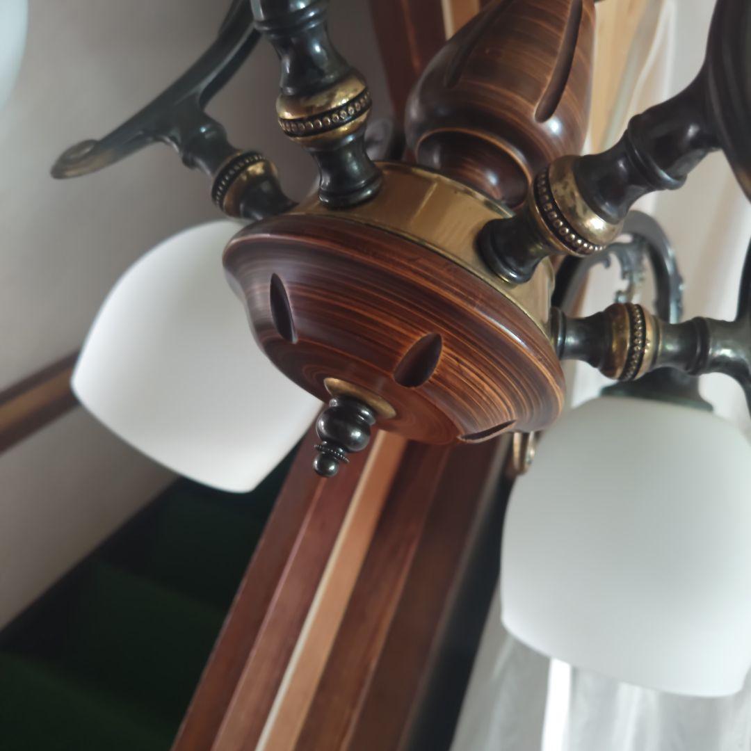 昭和レトロ　明和産業　6灯シャンデリア　当時物